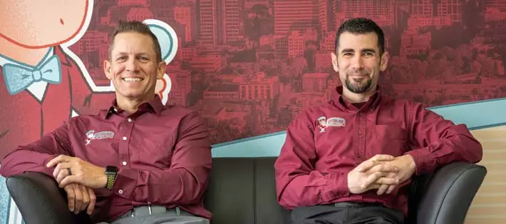 friendly hvac techs relaxing
